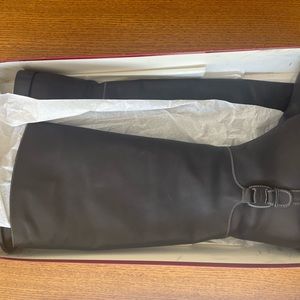 Feregamo black leather boots. Size 11